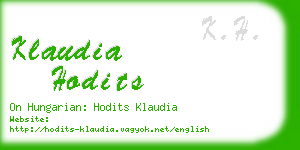 klaudia hodits business card